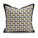 DecorBites™ Geometric Elephant Chenille Cushion Cover, Soft Fringed Pillow Case, Home Decoration