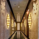 DecorBites™ Clear Glass Wall Lamp Stainless Steel Sconces for Hotel Hall Dining Room