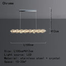 DecorBites™ Crystal Dining Table Pendant Lamp: Elegant Led Decoration for Kitchen Island, Restaurant, Living Room