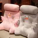 DecorBites™ Dumb Duck Square Back Cushion: Comfortable Support for Cervical Spine