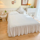 DecorBites™ Korean Princess Style Double Ruffle Bedding Set for Queen King Bed