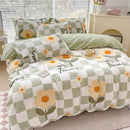 DecorBites™ Cotton Printed Bedding Set: Thick & Cozy Single Bedclothes for Adults & Kids