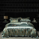 DecorBites™ Luxe Brocade Jacquard Bedding Set with Egyptian Cotton & Embroidery