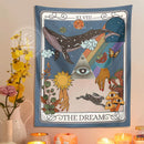 DecorBites™ Dream Tarot Tapestry: Mystical Witchy Decor for Tarot Lovers, Hippie Dorm Art