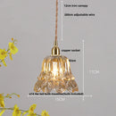 DecorBites™ Amber Copper LED Pendant Light Glass Hang Lamp for Reading Aisle Café Home