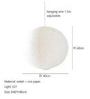 DecorBites™ Akari Rice Paper Pendant Lights - Handwoven LED Hanging Lamp for Home Décor