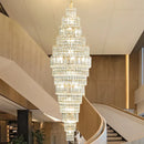 DecorBites™ Crystal Duplex Chandelier: Luxe Hollow Design for Living Room, Staircase.
