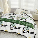 DecorBites™ Cozy Flannel Blanket for All Seasons: Double-Sided Velvet Bed Cover, Single Double