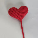 DecorBites™ Heart-Shaped Crochet Flower Bouquet - Handmade Wedding Home Decor & Family Gift