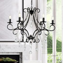 DecorBites™ Iron Crystal Chandelier: Modern Industrial Luxury for Home Lighting