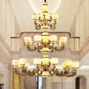DecorBites™ Jade Chandelier: Stylish Chinese Zen Living Room Lamp for Duplex Building by Guangdong Zhongshan