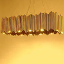 DecorBites™ Gold Brubeck LED Chandelier Pendant Light - Stylish Aluminum Alloy Tube Suspension Luminaire