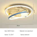 DecorBites™ Kids Moon Astronaut LED Ceiling Light for Eye Care in Blue Pink Carton Theme