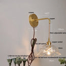 DecorBites™ Clear Glass LED Wall Light with Pull Chain Switch