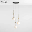 DecorBites™ Gold Glass Chandelier 3-Head Lamp Fixture for Living & Dining Room