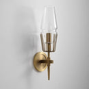 DecorBites™ Dimmable Crystal Glass Brass Wall Light for Bedroom and Bath