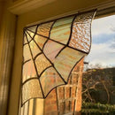 Spider Web Window Corner Decoration Home Living Room Indoor Stained Glass Acrylic Web Window Hanging Ornament Christmas Gift