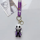 NEW Christmas Eve Horror Night Doll Keychain PVC Keychain Halloween Cute 3D Model Personalized Skeleton Jack Schoolbag Gifts