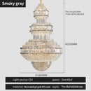 DecorBites™ Crystal Villa Chandelier: Luxe European Duplex Hall Lighting - Elegant Living Room Decor