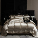DecorBites™ 1000TC Egyptian Cotton Luxury Satin Bedding Set with Wide Hollow Edge