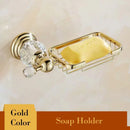 DecorBites™ Crystal Bathroom Towel Rack: European Style Hardware Bath Organizer