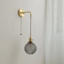 DecorBites™ Glass Copper LED Wall Lights with Knob Switch, Modern Bedside Lamp