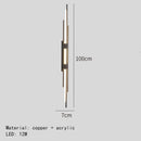 DecorBites™ Acrylic Copper Wall Sconce 80/100cm Minimalist Living Room Lights