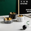 DecorBites™ Gold Plated Marble Texture Ashtray - Smoking Accessories Weed Tray