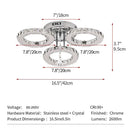DecorBites™ Crystal LED Rings Ceiling Chandelier Dimmable Luminaire