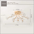 DecorBites™ Dendritic Crystal Ceiling Lamp: Nordic Luxury Glass Flower Chandelier for Bright Decor
