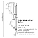 DecorBites™ Crystal Ceiling Chandelier for Staircase & Hallway, Elegant Long Cable Pendant Light