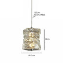 DecorBites™ Glass Chandelier LED Ceiling Light Fixture Modern for Living Room Hotel Dining Hall