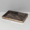 DecorBites™ Emperador Dark Marble Bathroom Set: Toothbrush Holder, Soap Dispenser, Luxury Accessories