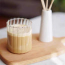 DecorBites™ Glass Ripple Cup - Heat Resistant Nordic Design for Water, Juice, Milk, Whiskey