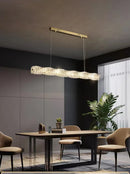 DecorBites™ Glass Chandelier LED Ceiling Light Fixture Modern for Living Room Hotel Dining Hall