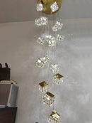 DecorBites™ Crystal Modern Chandelier for Living Room Luxury Loft LED Lighting Staircase Chandelier