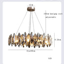 Modern clear & smoky crystal led chandelier living room light