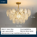 DecorBites™ Leaf Glass Chandelier Pendant Light Luxury Dining Room Ceiling Fixture