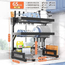 DecorBites™ 2-Layer Over Sink Dish Drying Rack & Utensil Holder Organizer