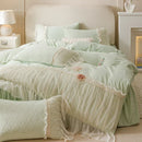 DecorBites™ Cozy Velvet Lace Flowers Princess Bedding Set