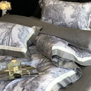 DecorBites™ Jungle Print Flowers Bedding Set: Silky Soft Duvet Cover, Sheet Set, Pillowcase