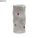 DecorBites™ Gemstone Ceramic Vase: Desk Decor, Floral Arrangement, Room Aesthetic