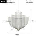 DecorBites™ Geometric Iron Chandelier | Nordic Loft Pendant Light Fixture