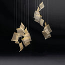 DecorBites™ LED Chandelier: Modern Adjustable Hanging Lamp for Living Room and Staircase Lighting