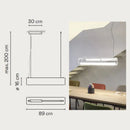DecorBites™ Clear Glass Cylinder Chandelier | Modern Indoor Suspension Light