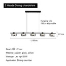 DecorBites™ Glass LED Chandelier: Modern Minimalist Copper Pendant Light for Living Room & Bedroom