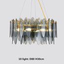 DecorBites™ Gold Metal Chain LED Pendant Lights for Modern Luxury Living Room