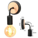 DecorBites™ Industrial LED Wall Light Retro Loft Lamps E27 Iron Lampshade Sconce