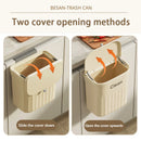 DecorBites™ Kitchen Cabinet Hanging Trash Can with Lid and Large Capacity