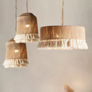 DecorBites™ Boho Fringe Hemp Rope Tassel Pendant Light for Office Bedroom Living Room